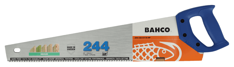 Bahco 244-22-U7/8-HP 22in Handsaw 7TPI for Wood Plastic Laminates
