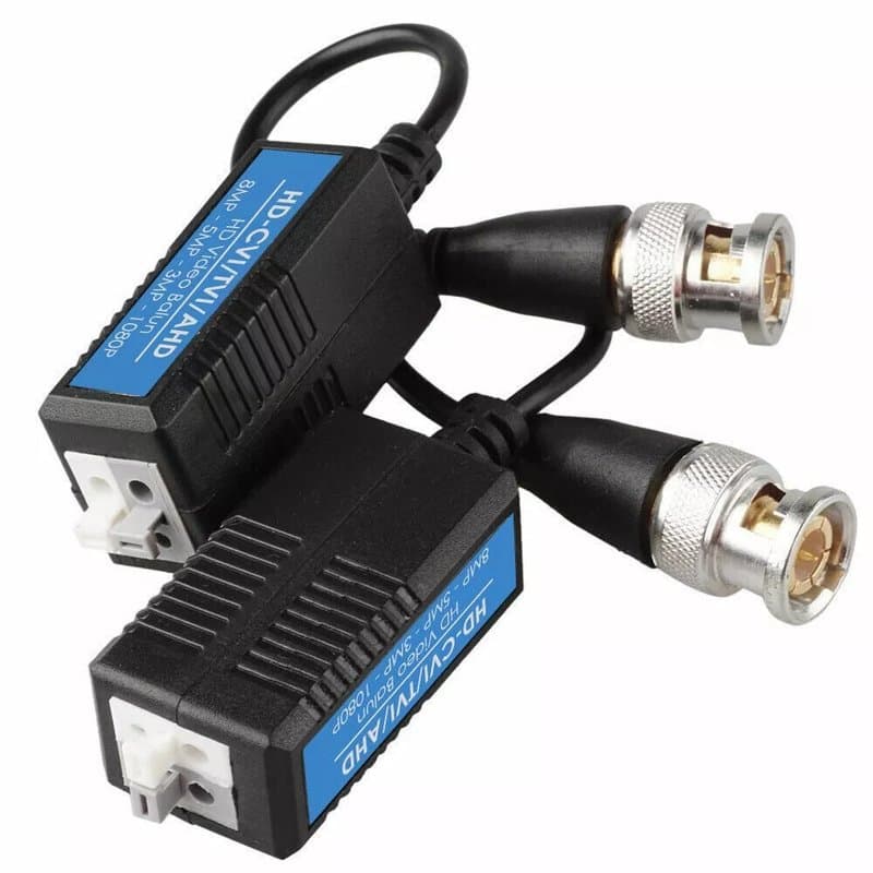 CAT6/CAT5e CCTV Camera BNC Video Balun - 8MP Transceiver for CVI/TVI/AHD/CVBS