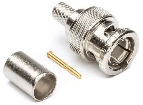 BNC Male Crimp Connector 3 Piece RG59 CCTV Coaxial Cable Plug thumbnail 2