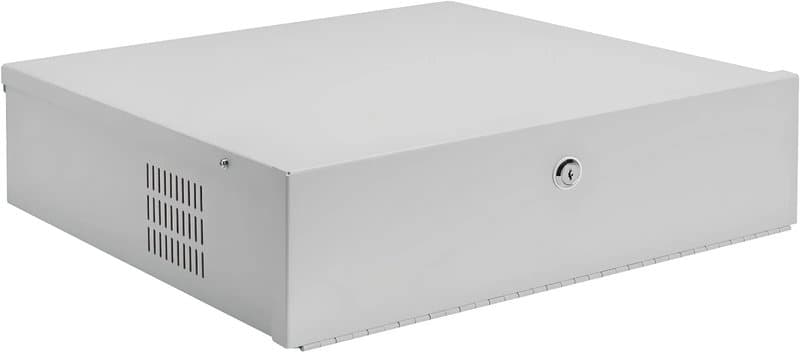 Lockable CCTV DVR Security Lock Box Metal Beige 210×210mm