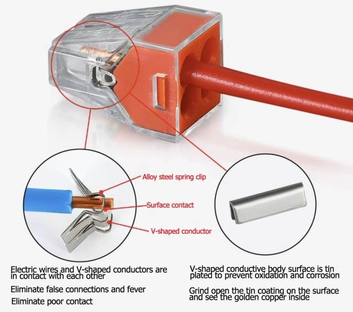 PCT-104 Push Wire Connector 4 Port Inline Terminal Block 1.5–4mm² thumbnail 3