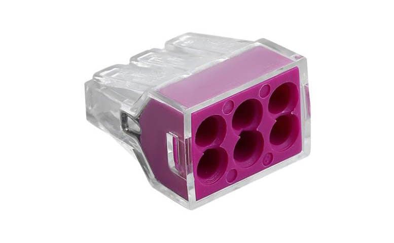 PCT-106 Push Wire Connector 6 Port Inline Terminal Block
