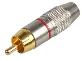 Metal RCA Phono Male Plug Solder Connector for CCTV Audio Cable