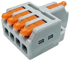 SPL-1-4 Grey Lever Wire Connector 1 In 4 Out Splicing Terminal