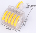 SPL-1-5-CL Clear Lever Wire Connector 1 In 5 Out Splicing Terminal