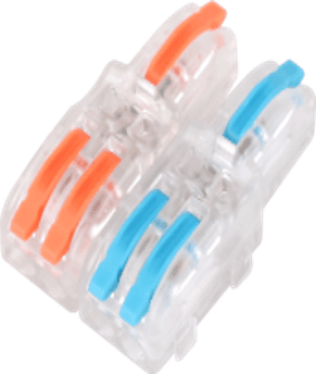 SPL-2-4-CL Clear Lever Wire Connector 2 In 4 Out Splicing Terminal
