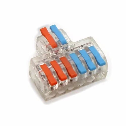 SPL-4 Dual Channel Lever Wire Connector 4 Port Terminal Block CCTV thumbnail 2