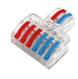 SPL-2-6-CL Clear Lever Wire Connector 2 In 6 Out Splicing Terminal