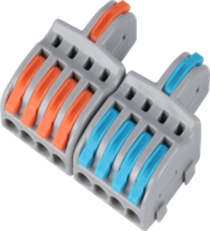 SPL-2-8 Grey Lever Wire Connector 2 In 8 Out Splicing Terminal