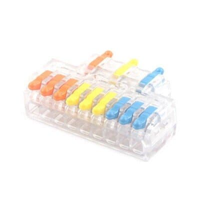 SPL-3-9 Lever Nut Wire Connector - 3 In 9 Out Compact Splicing Terminal