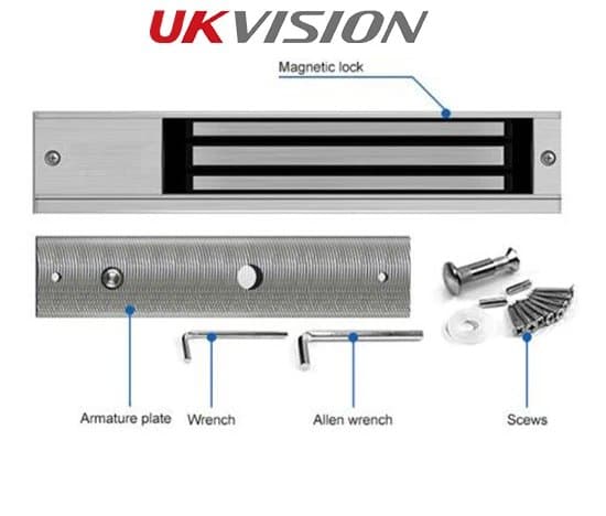 UKVISION 380KG Magnetic Door Lock 12V 24V Electromagnetic Maglock thumbnail 2