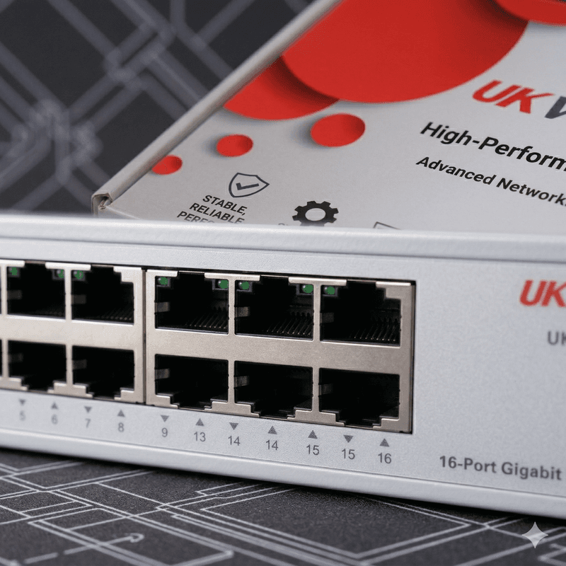 UKVISION UK-SW-16-1000 16-Port Gigabit Ethernet Switch Rackmount thumbnail 2