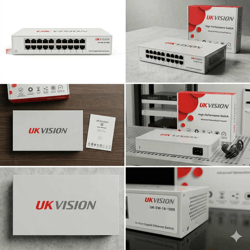UKVISION UK-SW-16-1000 16-Port Gigabit Ethernet Switch Rackmount thumbnail 17