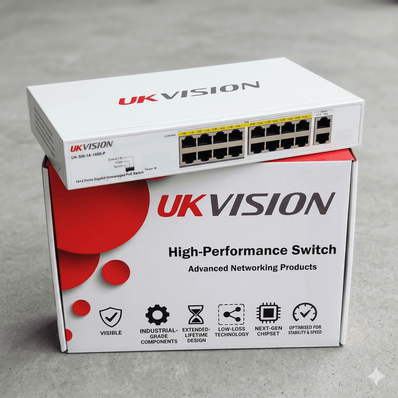 UKVISION UK-SW-16-1000-P 16-Port Gigabit PoE Switch 2 Uplink thumbnail 7