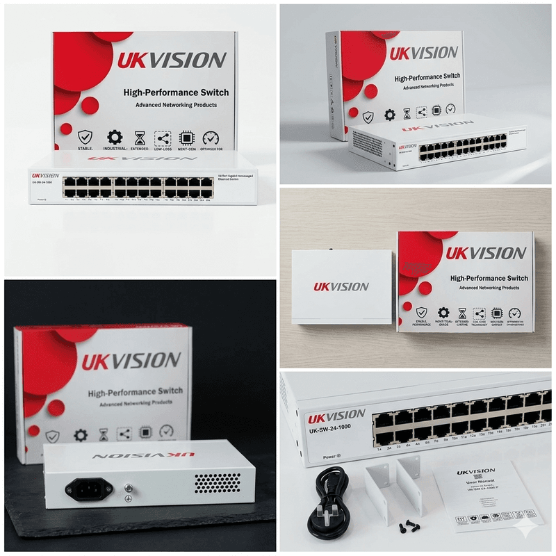 UKVISION UK-SW-24-1000 24-Port Gigabit Ethernet Switch Rackmount thumbnail 13