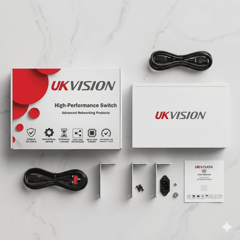UKVISION UK-SW-24-1000 24-Port Gigabit Ethernet Switch Rackmount thumbnail 9