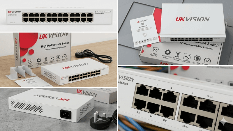 UKVISION UK-SW-24-1000 24-Port Gigabit Ethernet Switch Rackmount thumbnail 5