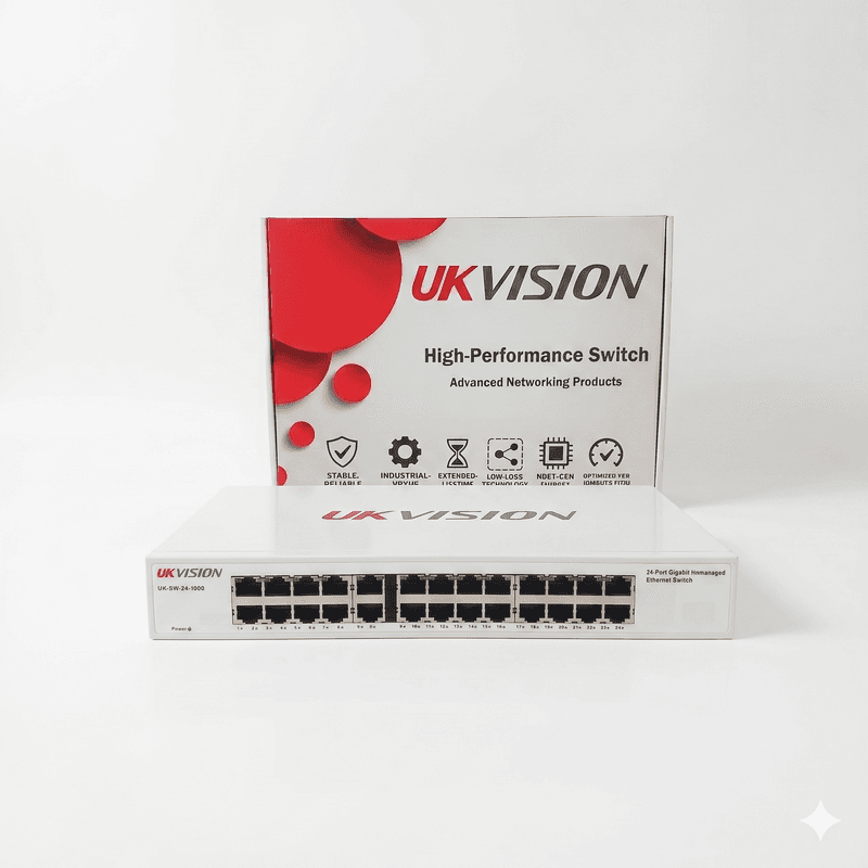 UKVISION UK-SW-24-1000 24-Port Gigabit Ethernet Switch Rackmount thumbnail 4