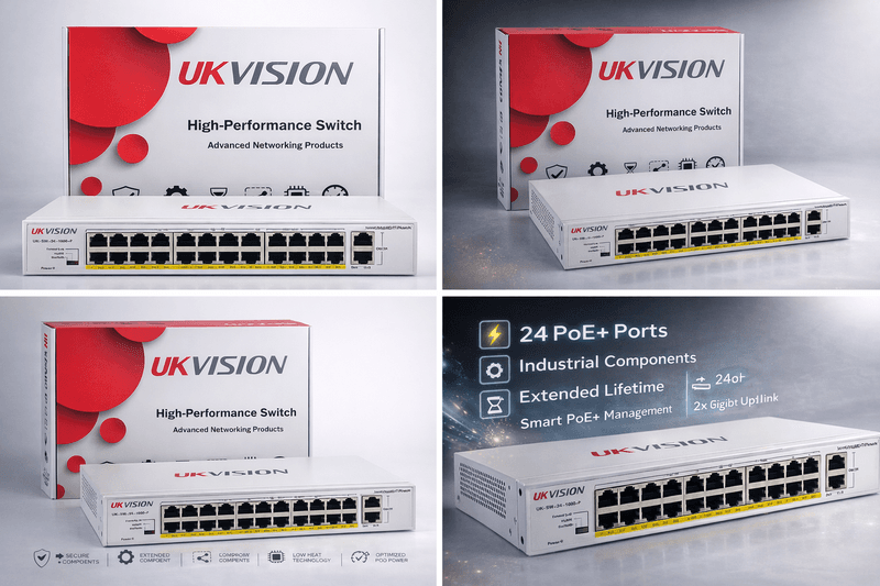 UKVISION UK-SW-24-1000-P 24-Port Gigabit PoE Switch 2 Uplink thumbnail 11