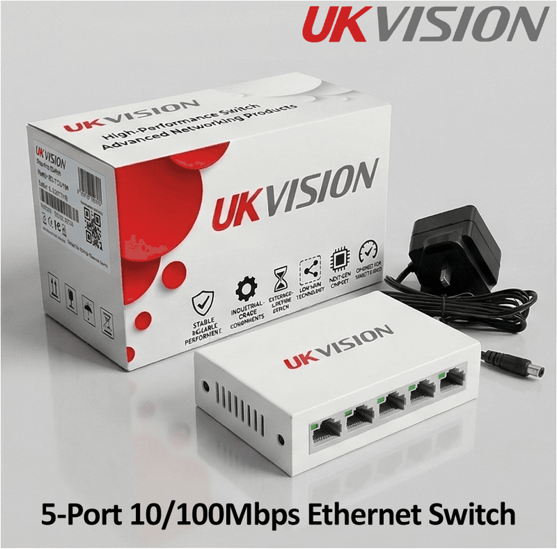 UKVISION UK-SW-4-100 5-Port 10/100Mbps Ethernet Switch thumbnail 9