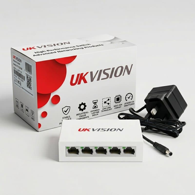 UKVISION UK-SW-4-1000 5-Port Gigabit Ethernet Switch thumbnail 4