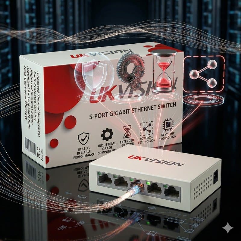 UKVISION UK-SW-4-1000 5-Port Gigabit Ethernet Switch thumbnail 7