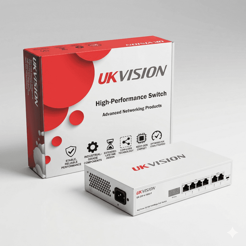 UKVISION UK-SW-4-1000-P 4-Port Gigabit PoE Switch 2 Uplink thumbnail 5