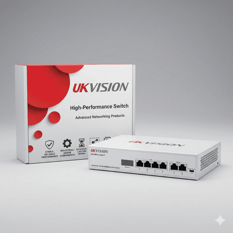 UKVISION UK-SW-4-1000-P 4-Port Gigabit PoE Switch 2 Uplink thumbnail 9