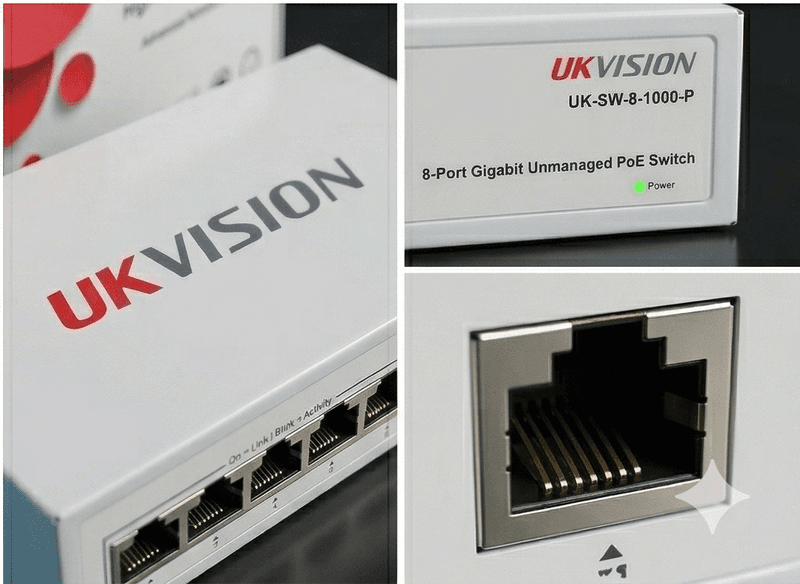 UKVISION UK-SW-8-100 8-Port 10/100Mbps Fast Ethernet Switch thumbnail 2