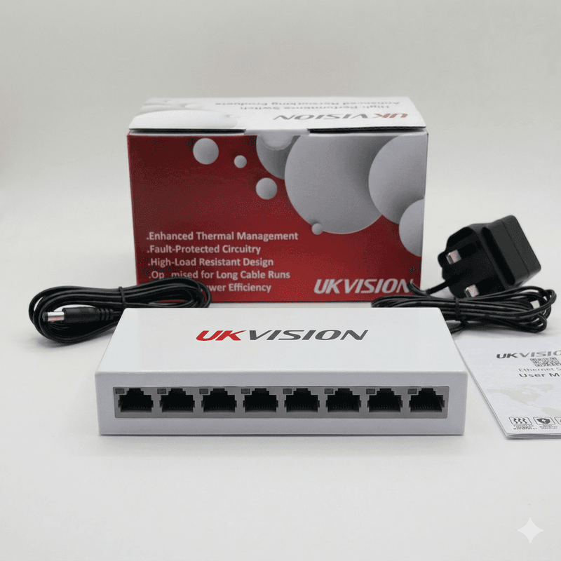 UKVISION UK-SW-8-100 8-Port 10/100Mbps Fast Ethernet Switch thumbnail 4