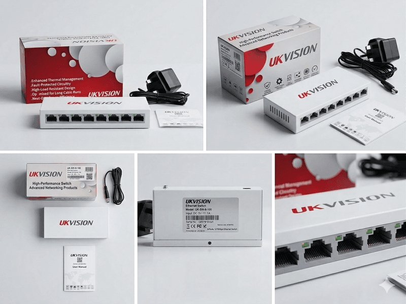 UKVISION UK-SW-8-1000 8-Port Gigabit Ethernet Switch thumbnail 26