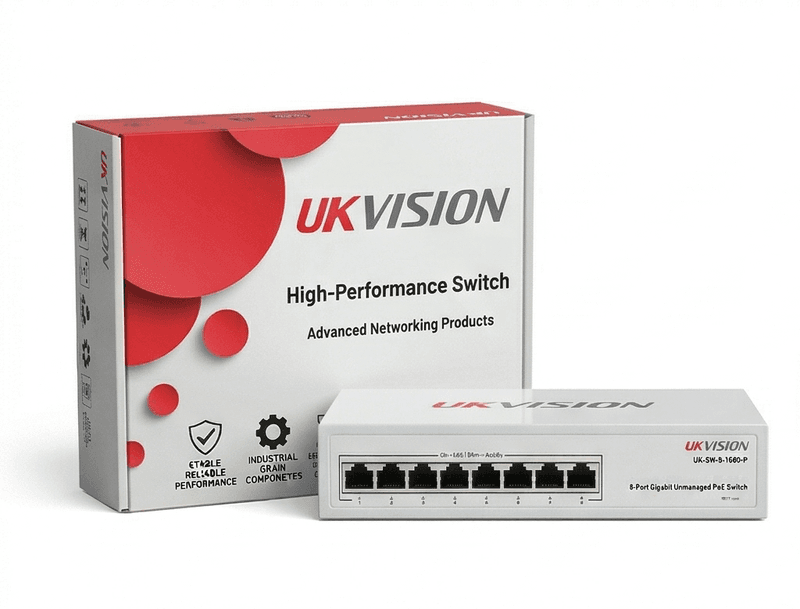 UKVISION UK-SW-8-1000-P 8-Port Gigabit PoE Switch 250m Extend