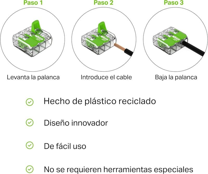 WAGO 221-423 Lever Connector 3 Port Compact Splicing Connector 50 Pack thumbnail 2