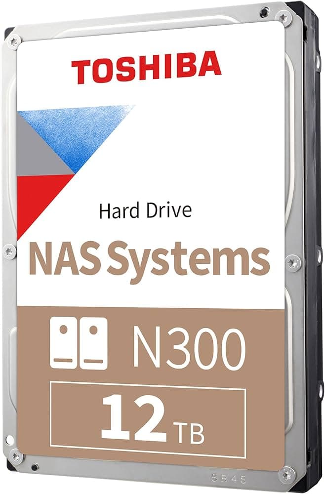 Toshiba N300 12TB NAS Hard Drive 3.5" SATA 7200RPM HDD