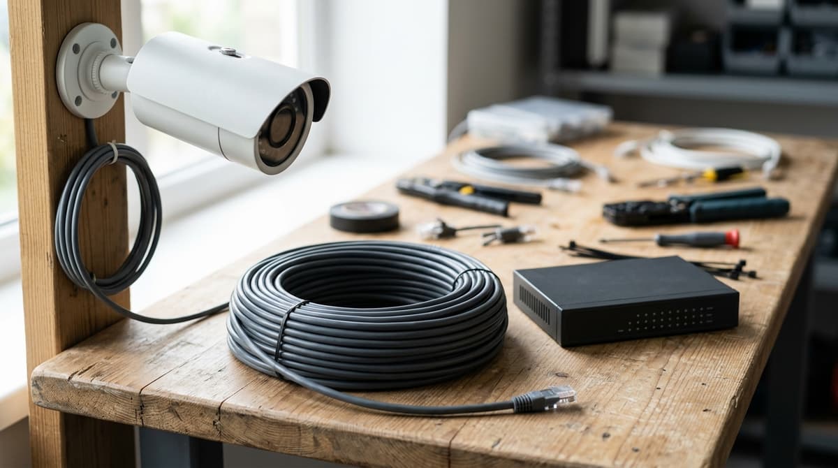 Cat5e Cable 50m for CCTV: PoE Voltage Drop 2026