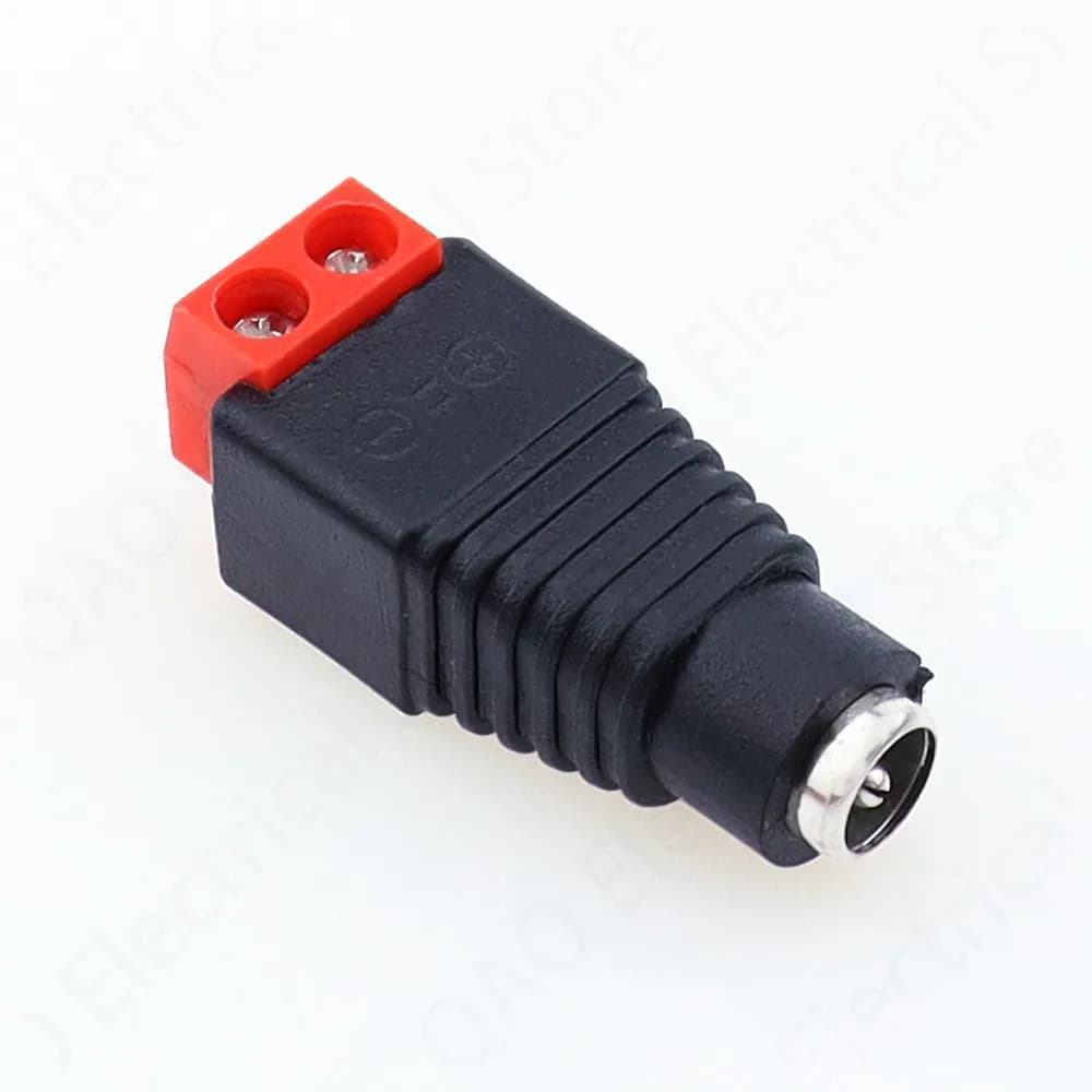 12V DC CCTV Male and Female Power Connector Plug and Socket Adapter - Image 1