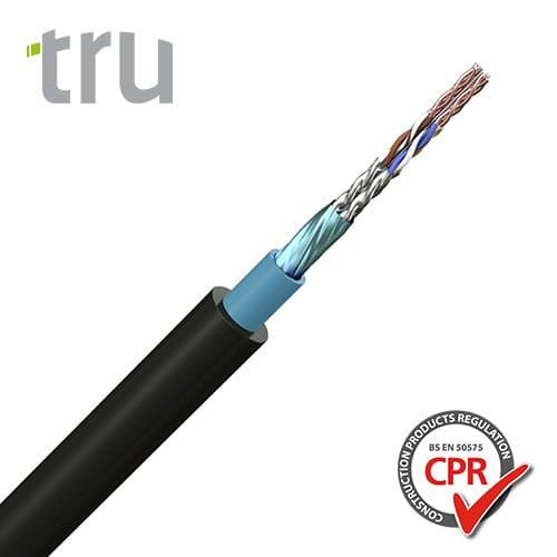 Connectix TruLAN C6GFFHD-F00 Cat6A F/FTP Outdoor Network Cable PE - Image 1