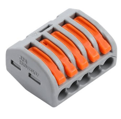 5 Way Lever Wire Connector Terminal Block for CCTV Power Wiring - Image 1
