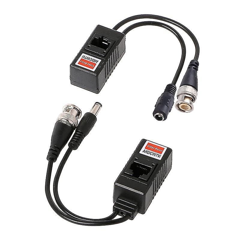 Passive Video Balun Transceiver Pair CCTV BNC to UTP Cat5e Cat6 - Image 1