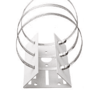 Universal PTZ CCTV Camera Pole Mount Bracket 3 Loop Metal - Image 1