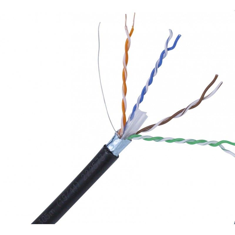 Connectix Cat6 U/UTP Outdoor Network Cable 1m PE Black Solid Copper - Image 1