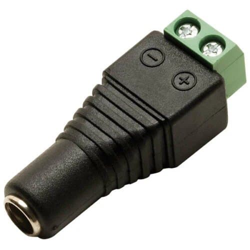 12V DC CCTV Male and Female Power Connector Plug and Socket Adapter - Image 1