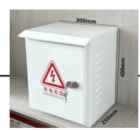 IPBOX Metal CCTV Cabinet 370×300×230mm White Enclosure - Image 1