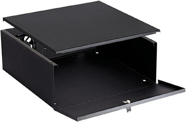 Lockable CCTV DVR Security Lock Box Metal Black 210×210mm - Image 1