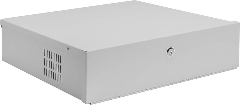 Lockable CCTV DVR Security Lock Box Metal Beige 15×15 Inch - Image 1
