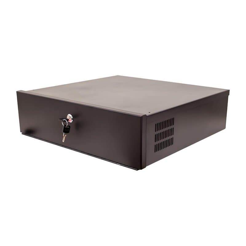 Lockable CCTV DVR Security Lock Box Metal Black 15×15 Inch - Image 1