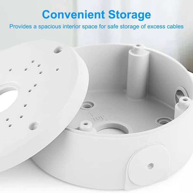105x50mm Aluminum Alloy CCTV Junction Box White - Image 1