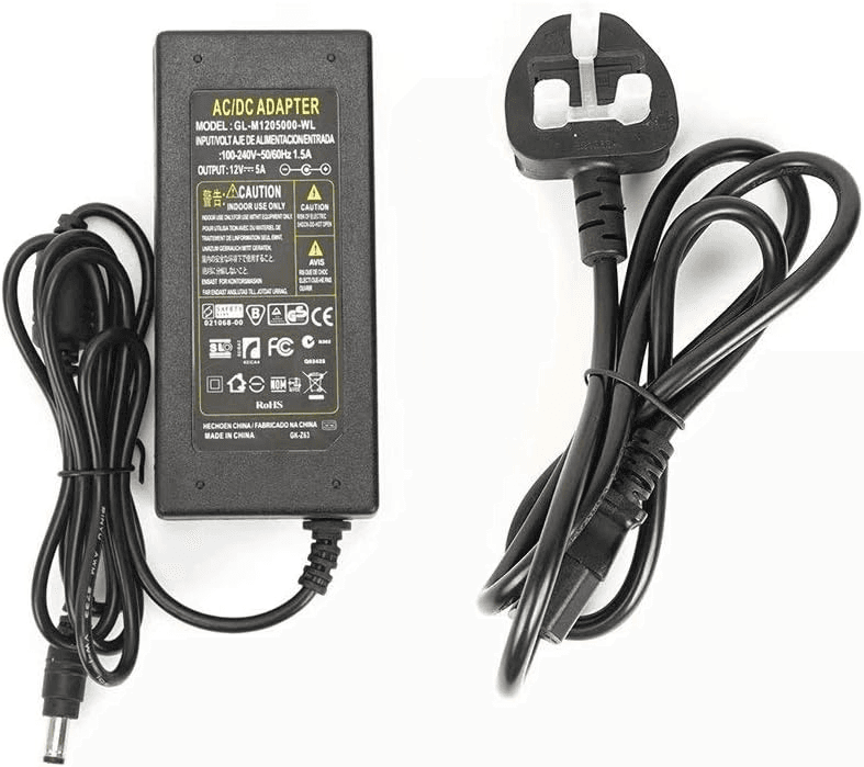 UKVISION 12V 5A CCTV Power Supply Adapter Box UK Plug DC 5.5mm - Image 1