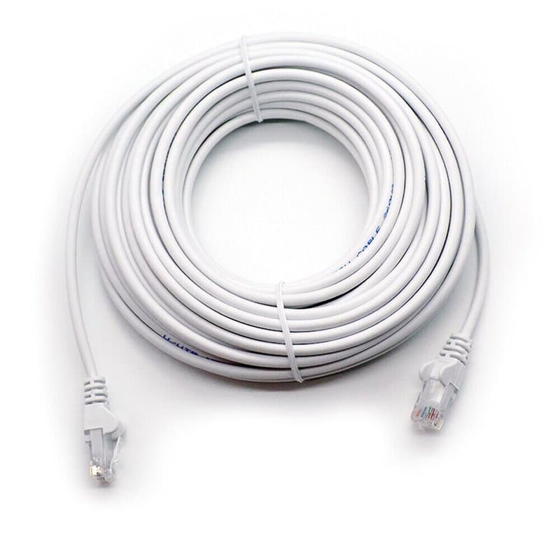 Cat6 Ethernet Cable - High-Speed RJ45 Network Patch Lead 2m White - Image 1