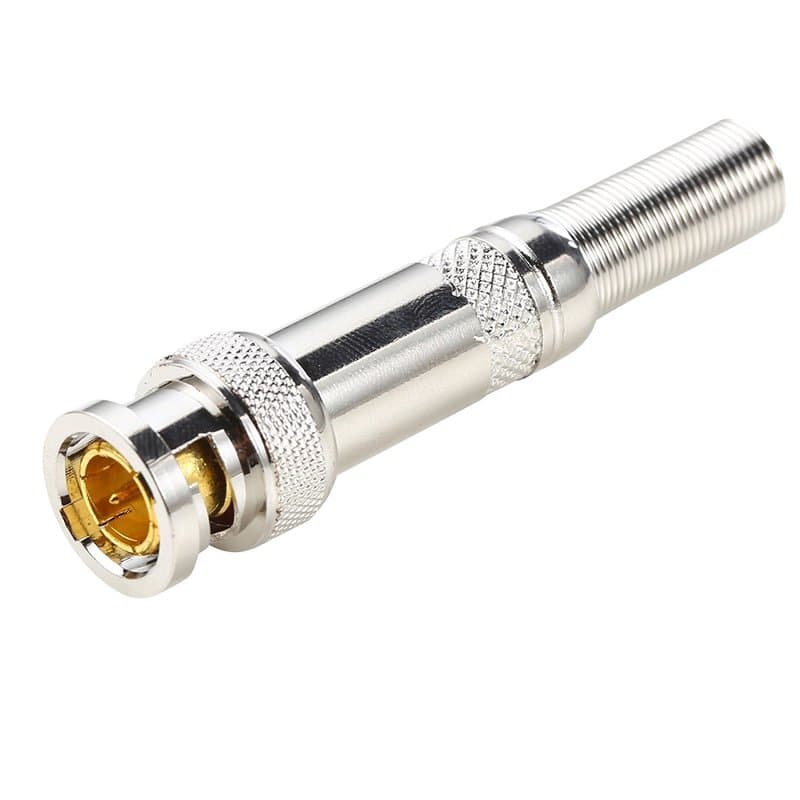 BNC Male Crimp Connector for CCTV Coaxial Cable RG59 RG6 - Image 1